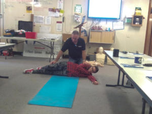 First Aid course Rolling injured on their side
